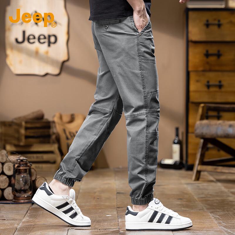 Jeep Men's Retro Cargo Jogger Pants