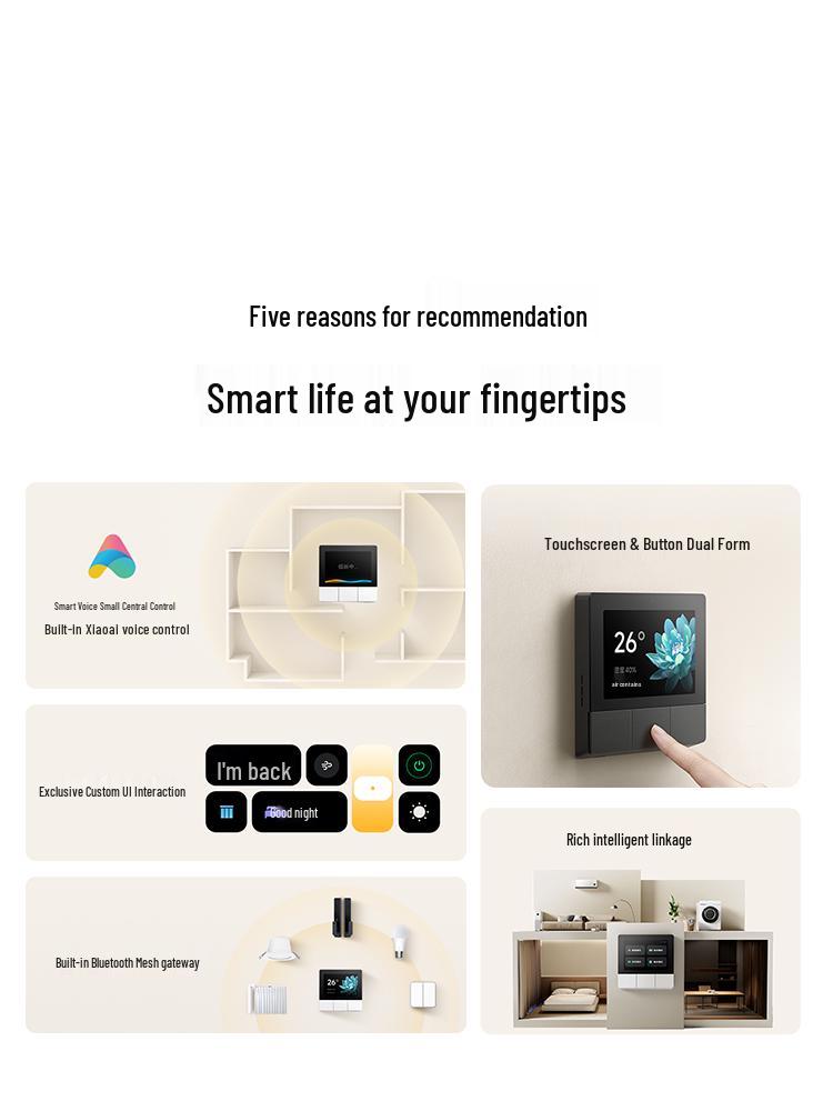 Умная колонка с сенсорным экраном 3,23 дюйма и управлением Xiao Ai Xiaomi Smart Home Panel - Dark Space Gray