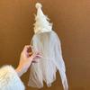 Creative White Veil Hairband Soft Birthday Photograph Prop  Hair Styling Accessory