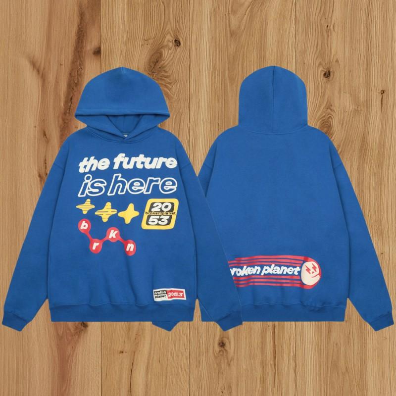Broken Planet Graphic Hoodie Set Men Streetwear Loose Fit Sweatshirt Tracksuit Casual