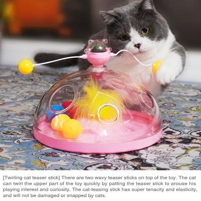 Haustier Katze rotierende Windmühle Spielzeug mit Ball kratzfest interaktive Plattenspieler Haustier pädagogisches Spielzeug