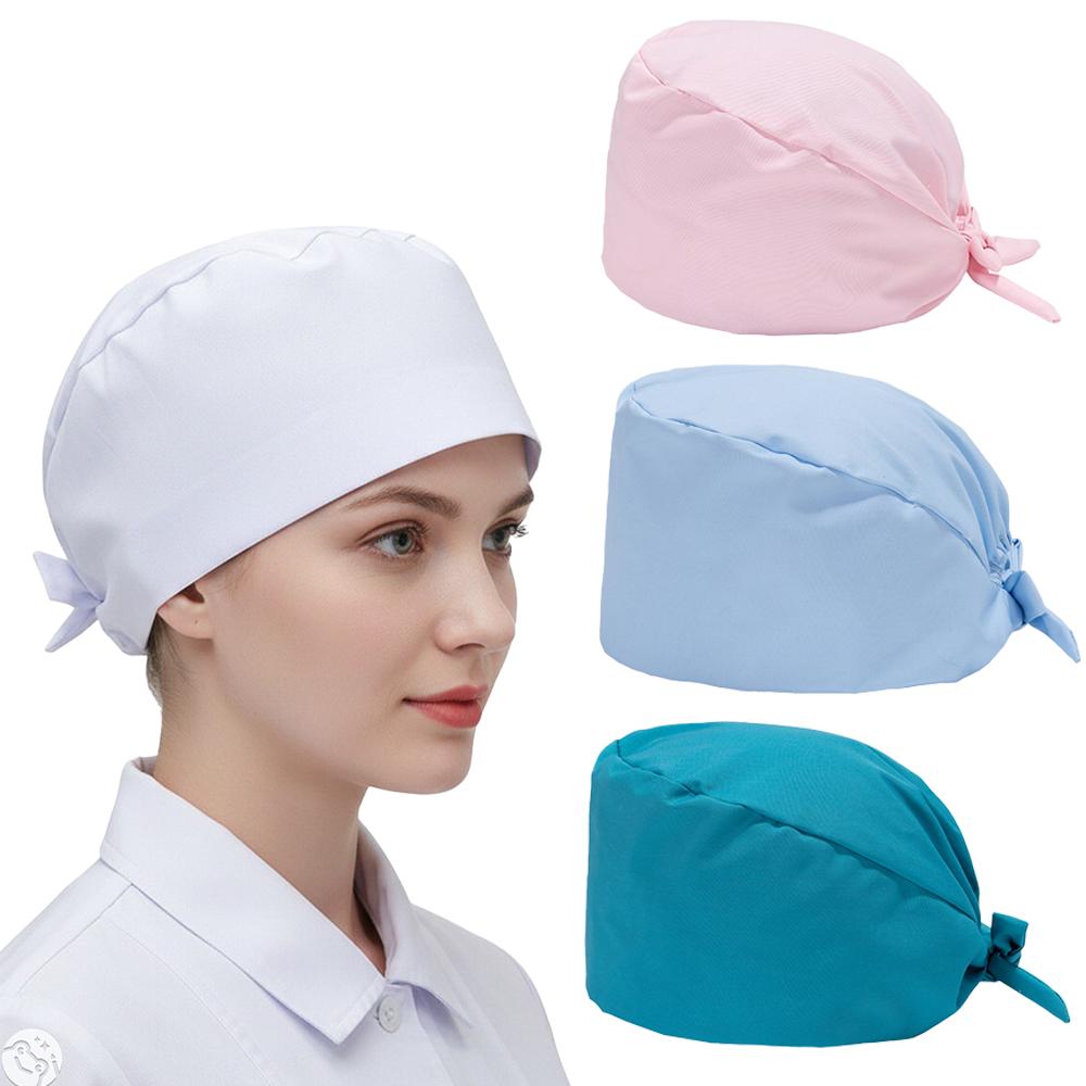 Nurse's Cap Fluffy Medical Caps For Nurses Unisex Dental Clinic Nursing Operating Room Adjustable Surgical Scrub Hats