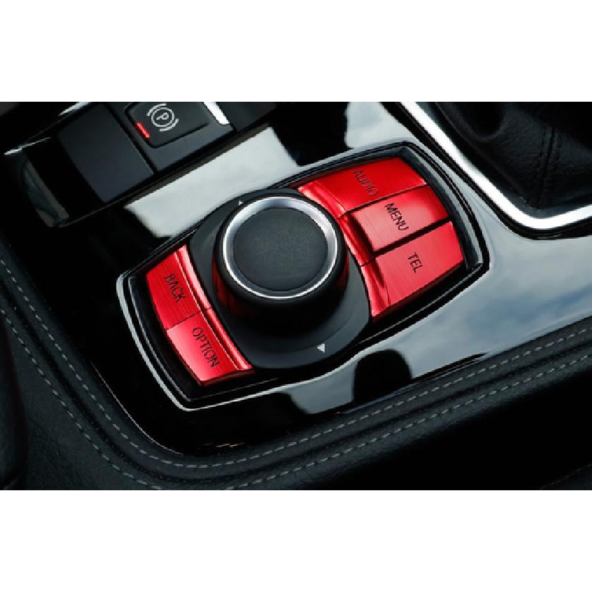 Center Console Switch Trim Decoration For BMW 3 4 Series GT 2013-18 Red Aluminum