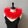 Victoriaanse Stijlen Afneembare Gaas Nepkraag voor Peuter Meisje 3 Lagen Tule Nekkraag Sjaal Capes Clown Cosplay Choker
