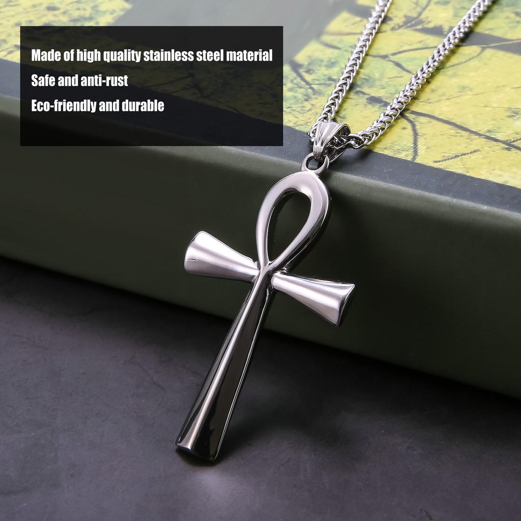 Men Stainless Steel Necklace Chain Exquisite Fashionable Pendant Necklace Accessory Gift