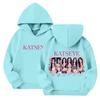 Kids Long Sleeve Pullover Hoodie with Pockets Loose Fit Letter Print Casual Sweatshirt