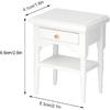 Socobeta Wooden Table Model, Eco-Friendly Lightweight Table Nightstand Model for Girls for Decoration