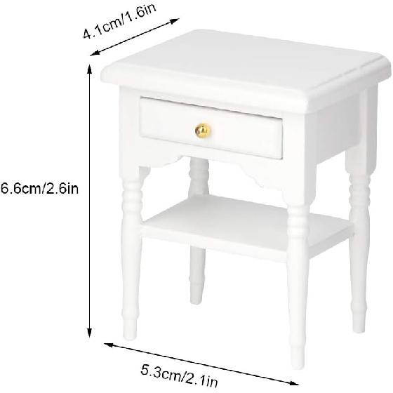 Socobeta Wooden Table Model, Eco-Friendly Lightweight Table Nightstand Model for Girls for Decoration