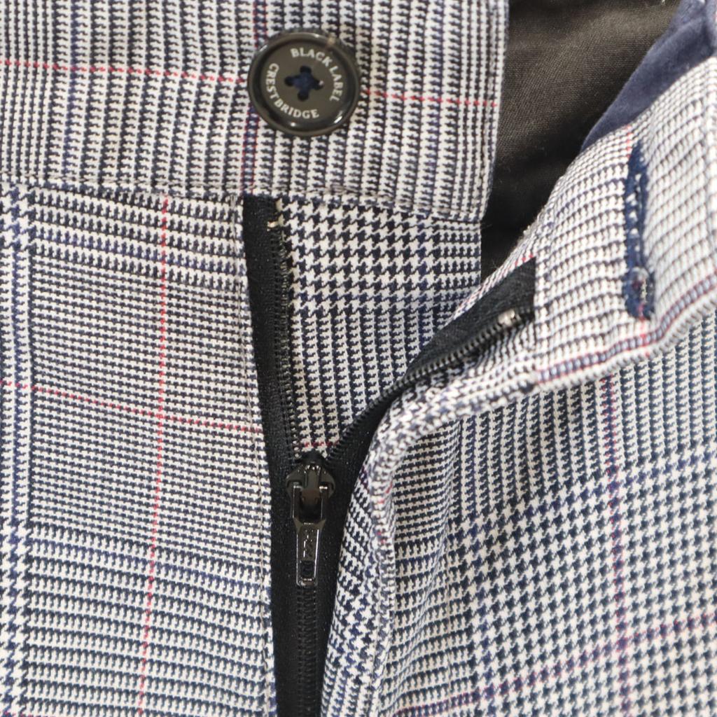 BLACK LABEL CRESTBRIDGE Glen check Long pants 70 white Men's Used