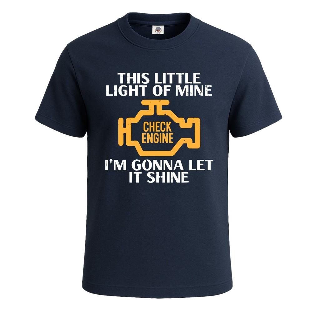 Check engine light racer drifter racing drift tshirt for mens novelty tee top 2XL
