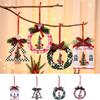 Round Christmas Decoration Decorative Christmas Wooden Pendant Navidad Gift   DIY