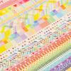 27pcs Rainbow Washi Tapes Set 5mm 10mm Gold Foil Lace Paper Adhesive Masking Tape Decoration Stickers A7427
