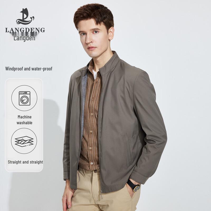 

Langdeng Men s Stand Collar Business Jacket 2XL