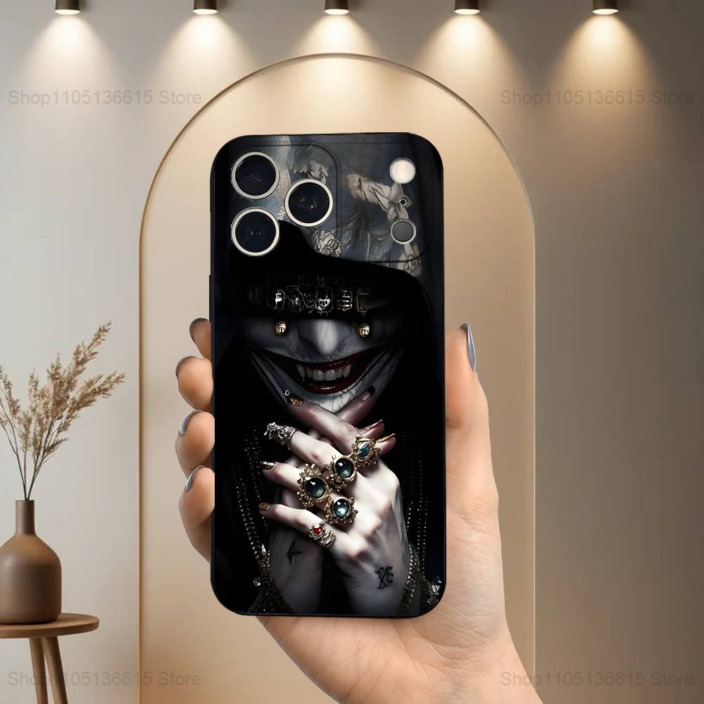

Готический Арт Чехол-Ведьма Для iPhone 15,16,12,14,17,13,11,Plus,Pro Max,8,7,XR,SE,XS,X,Mini,Мягкий Силикон Черный iPhone15PRO