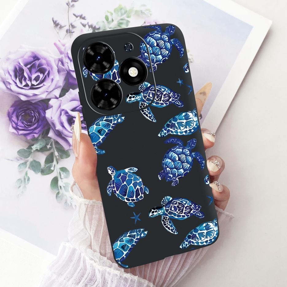 For Tecno Spark Go 2024 Case BG6 Beautiful Butterfly Tree Painted Cover Soft TPU Phone Case For Tecno Spark Go 2024 Fundas Coque
