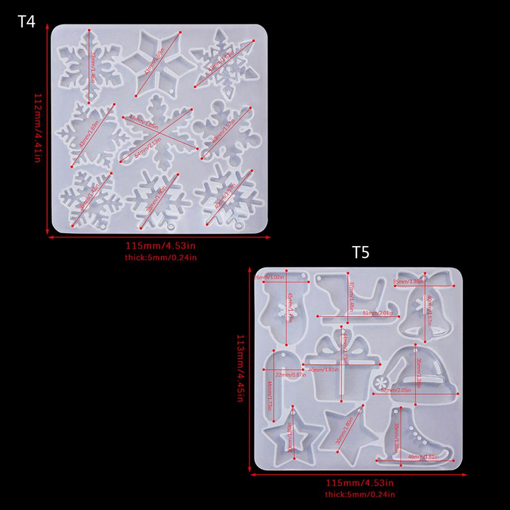 Forma na biżuterię Forma silikonowa z żywicy Świąteczne formy z żywicy epoksydowej na wisiorki, kolczyki, naszyjniki, do tworzenia biżuterii, rękodzieła DIY