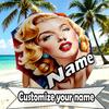 Personalisierter Marilyn Monroe Regenschirm mit individuellem Namen, Automatisches Öffnen und Schließen, Stabiler 8-Speichen-Rahmen, Für Pendeln, Camping, Wandern, Geburtstagsgeschenk