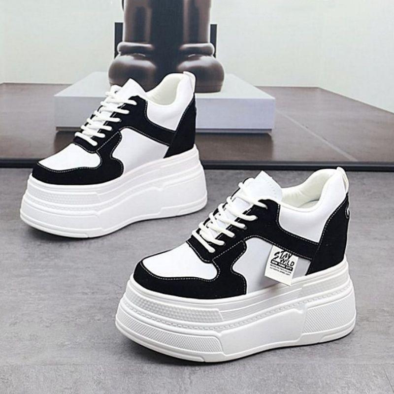 Thick Sole Height Increase of 8 Cm Boutique Single Shoes 2025 New Comfortable and Versatile Casual Small Man Thin White Women's Shoes