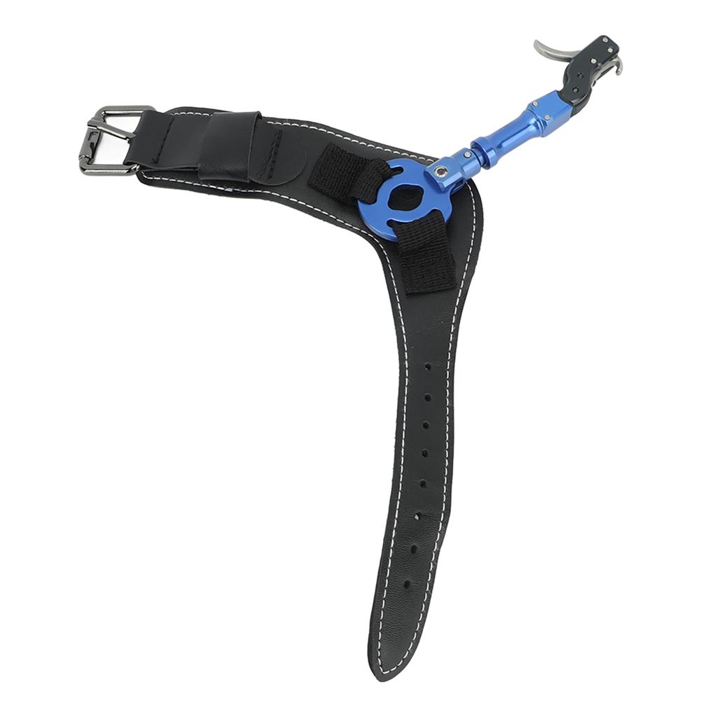 Bogenschießen Release-Hilfe 360 Grad Drehung Verstellbarer Handgelenkriemen Schwammpolster Compoundbogen Release-Hilfe für Bogenschießen im Freien