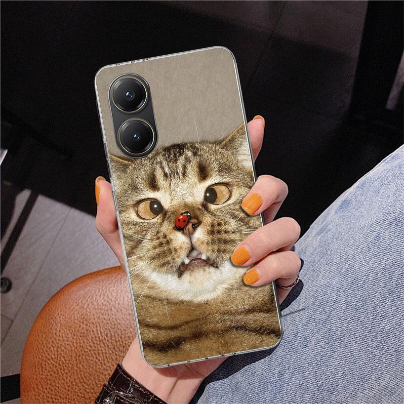 Pet Cat Funny Memes Phnoe Case for Xiaomi Poco X5 X6 X7 Pro X4 Gt F7 Ultra M8 M7 Redmi 15C 15 13C 13 12C 12 Unique Cover Coque P