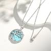 FANCIME Turquoise Tree of Life Hawaiian S925 Perfect for and Gift Wrapping Included Women's Necklace, Jewelry, Silver, Mother's Day, Christmas,