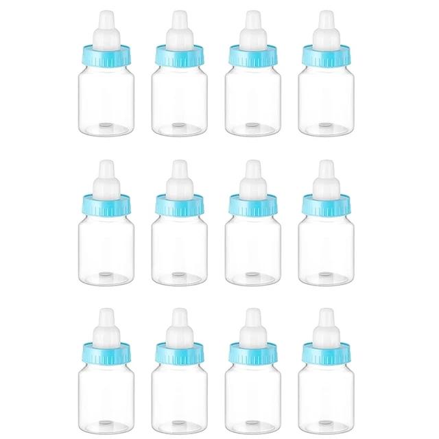 12Pcs Baby Bottle Baby Shower Favor Plastic Candy Bottle Mini Feeding Bottle for Birthday Baby Shower Gift Decor