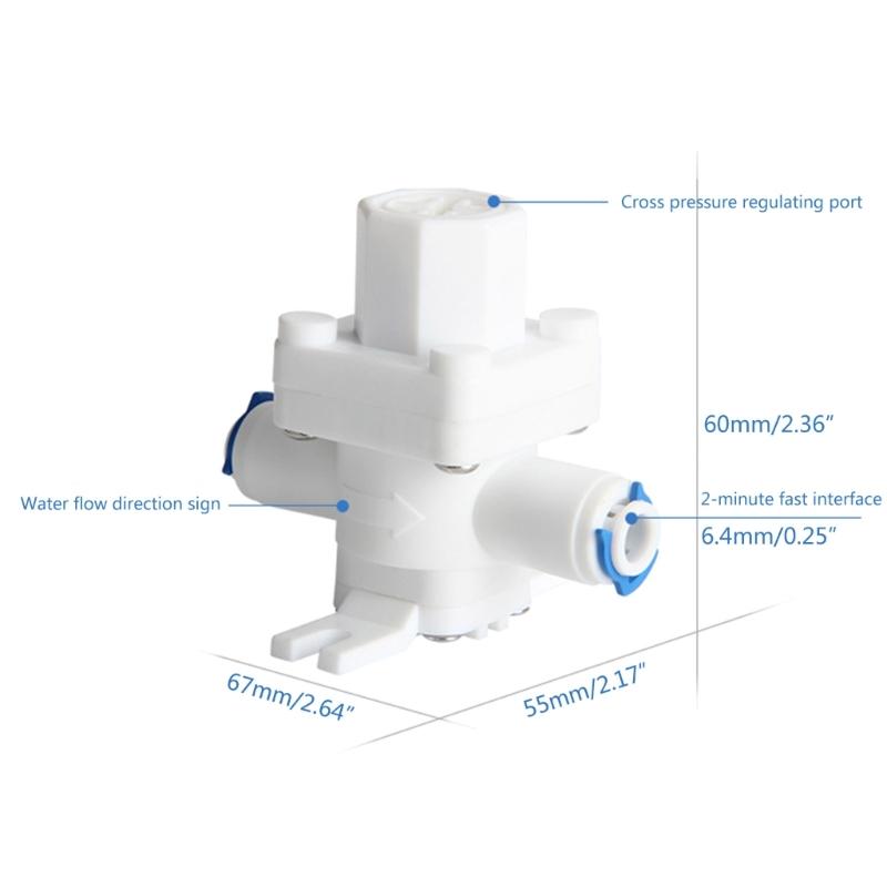 1/2 Zoll 3/8 Zoll 1/4 Zoll Verstellbares Kunststoff-Druckminderungsventil Wasserdruckregler für Umkehrosmose-Wassersystem