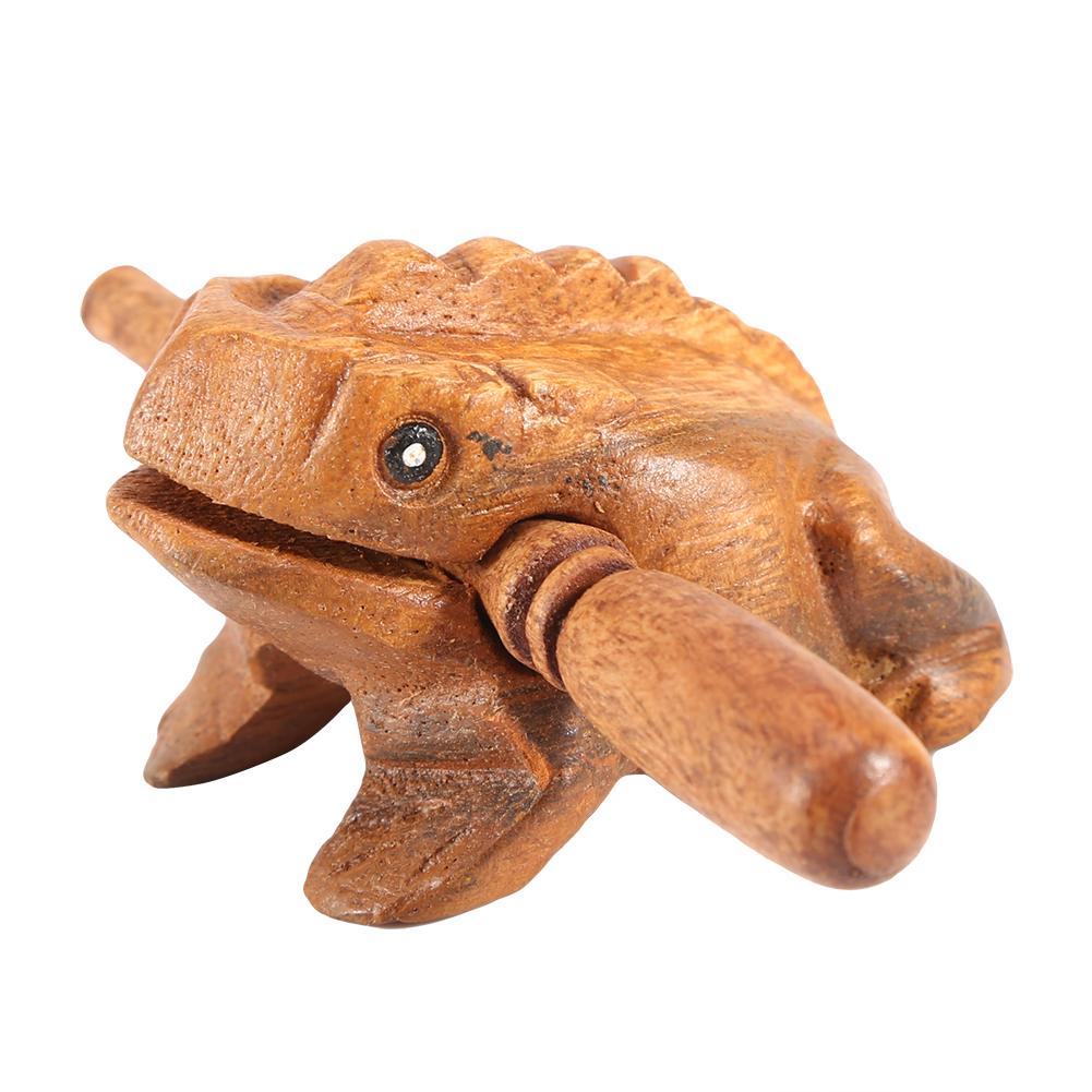

Thailand Wooden Frog Traditional Craft Feng Shui Lucky Frog Croaking Musical Instrument Home Desk Decoration