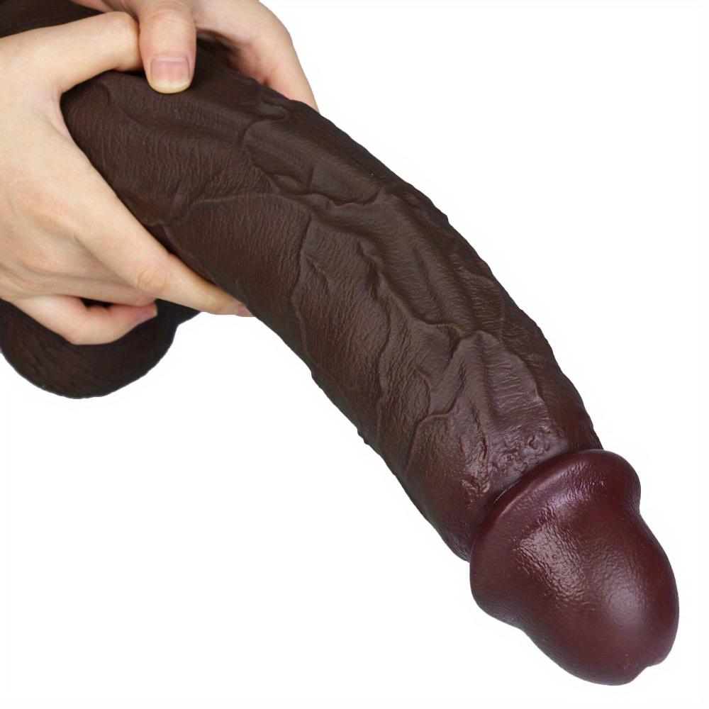 Дуже великий реалістичний дилдо 14.17" – Ультра м'який силіконовий пеніс із сильною присоскою для гри без рук, Реалістична текстура, Іграшка для дорослих для жінок та пар