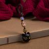 Style Cat Pendant Keychain Components Sandalwood KeyChains Jewelry Findings Wood Car Keyring