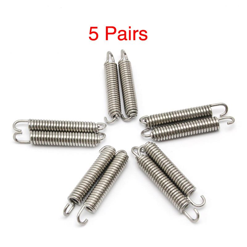 ZS Racing 2/6/10pcs Motorcycle Exhaust System Springs Fully Rotatable Stainless Steel Springs For Exhaust Middle Pipe