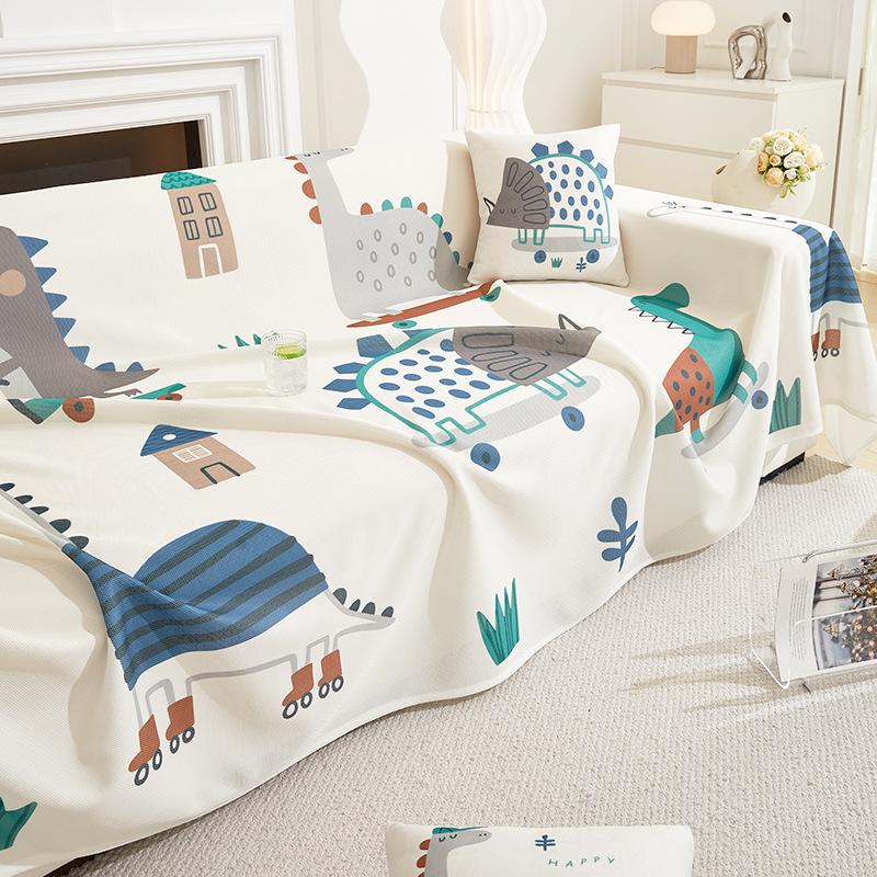 Sofa Cover Towel Full Cover Non-Slip Sofa Cushion Summer Seat Cushion for Summer Cartoon Universal Leather Sofa Cover