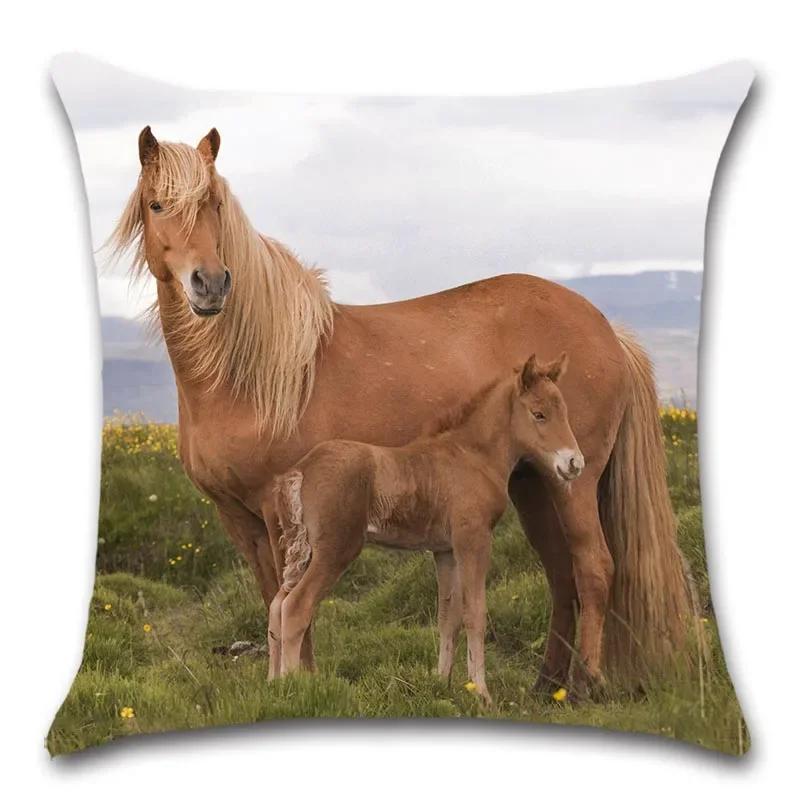 Animal Love Family Cushion Cover, Big Cat Decorative Home , Sofa Chair, Car Seat, Friend Bedroom Pillowcase, Gift for Kids