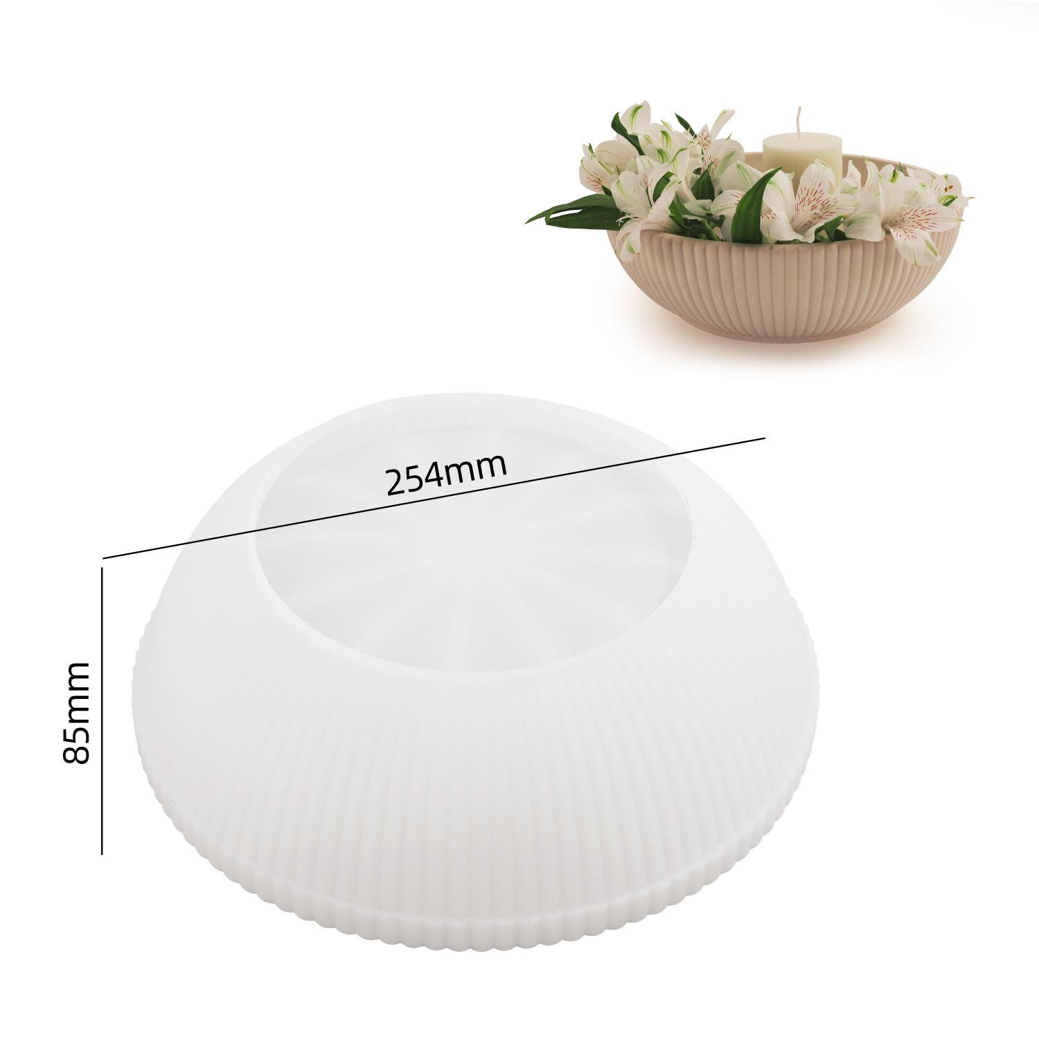 

Большая емкость Чаша Подсвечник Бетонная форма Уличные кашпо Поднос для хранения Силиконовые формы Полосатые цементные горшки Литейная форма