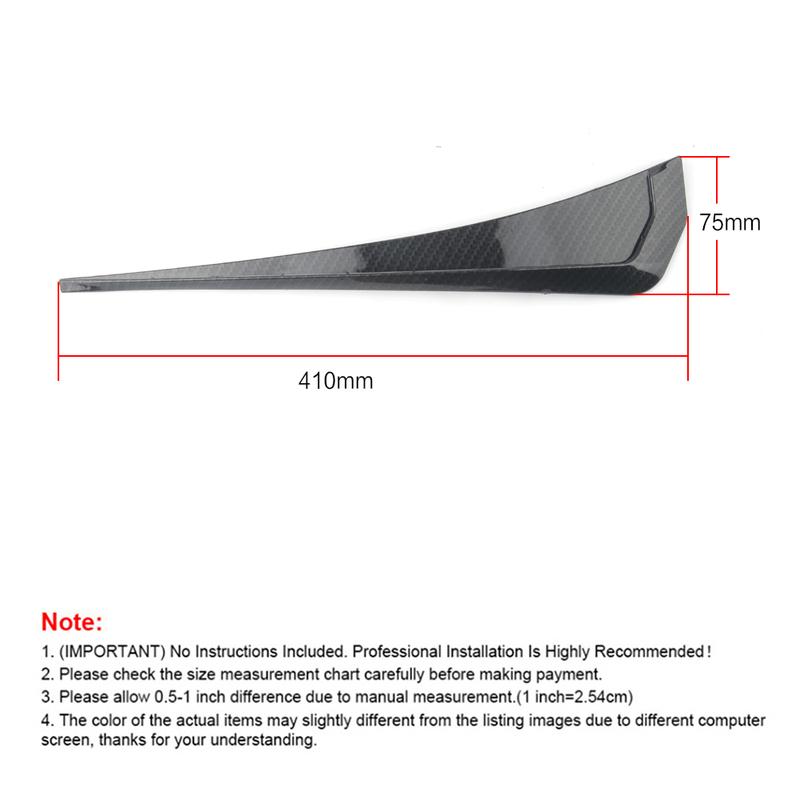 2pcs/set Car Side Fender Spoiler Wind Knife Side Gills Universal Air Vent Decorative Side Wing Stickers for Honda Civic