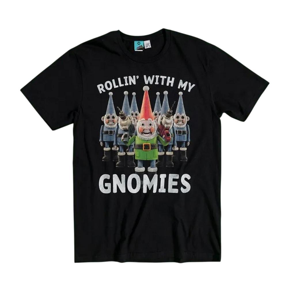 Wallace & Gromit: Vengeance Most Fowl Unisex Adult Rollin With My Gnomies T-Shirt