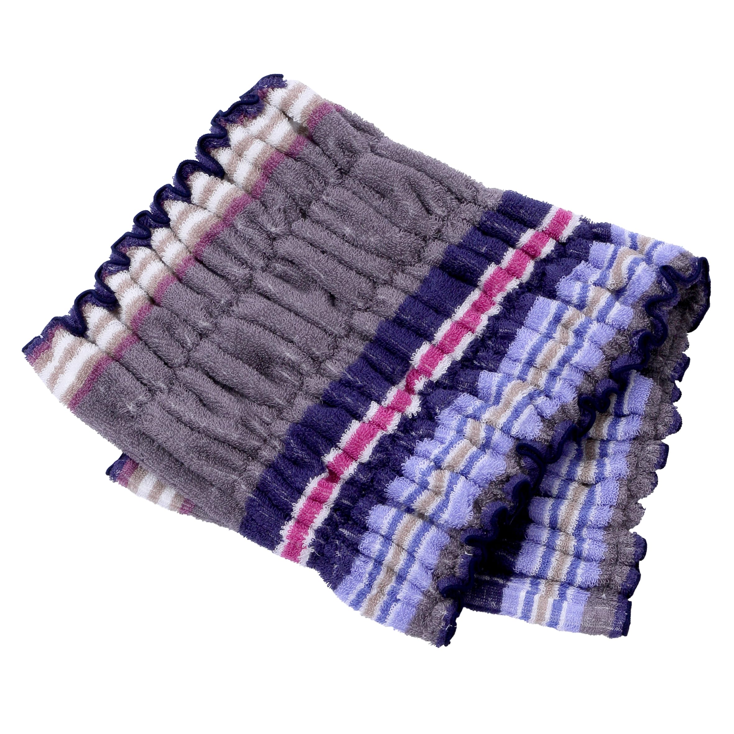 

Nishikawa Imabari Hair Wrap Hair Drying Mousse Made with Unique Puffy Cotton for High Absorbency and Made in Lavender Towel, Towel, Approx. 30x53cm,