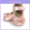 Adorables Chaussons de Lit pour Petite Fille avec Semelle Souple en Cuir PU et Joli Design à Nœud Papillon