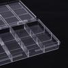 Transparent 12-Grid Plastic Organizer Box for Nail Art, Beads, Electronic Components & Small Items