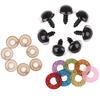 10Sets 16Mm Stuffed Toys Glitter Safety Eyes Nonwovens Washer Clear Doll Eyes