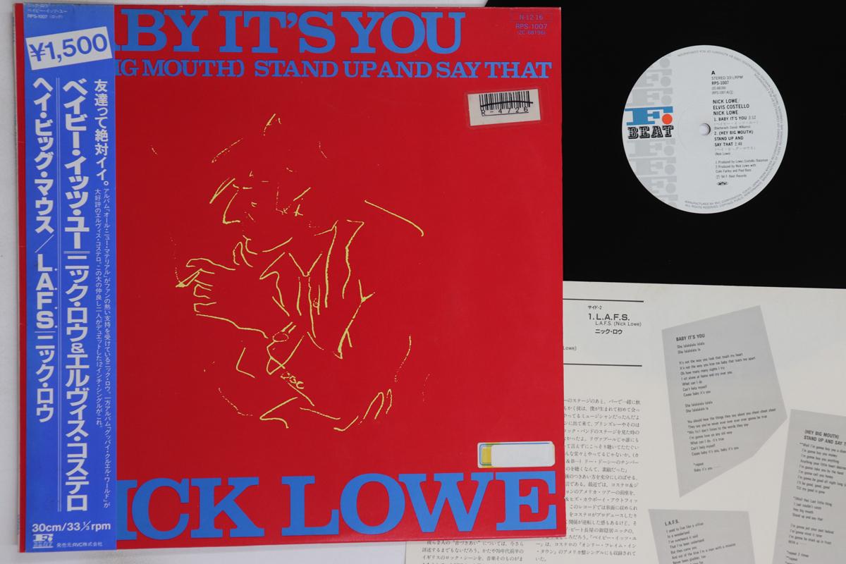 

12inch Record NICK LOWE - Baby It s You / (Hey Big Mouth) Sta RPS1007 F BEAT 1984 Japan Obi Rock Used