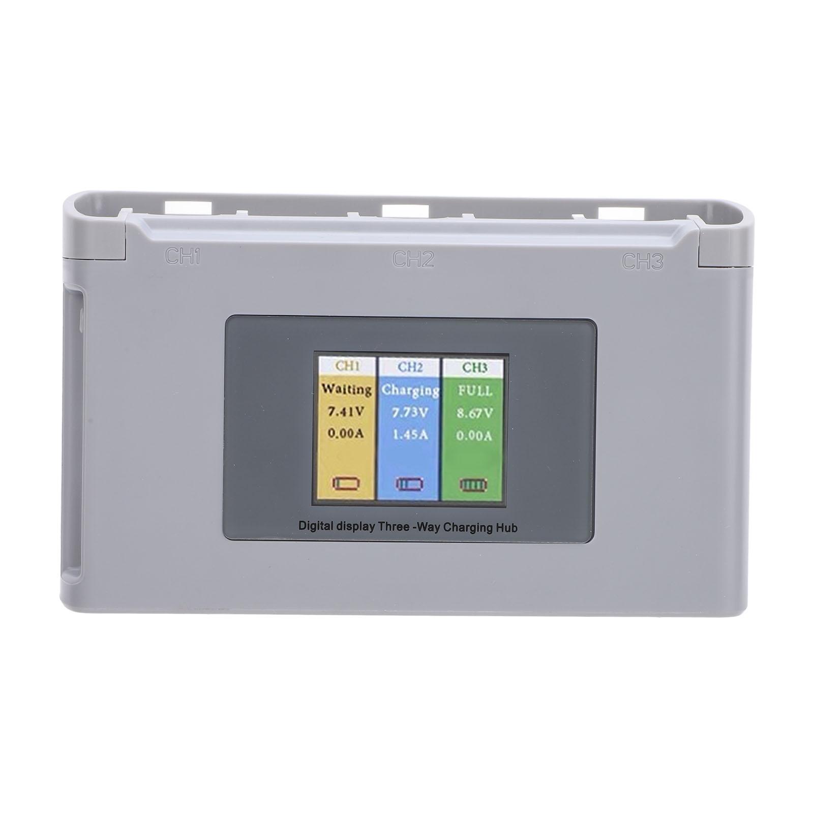 

Drone 3 Battery Charger Hub ABS Shockproof USB Drone Battery Charging Station with Digital Display