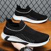 Men's Tennis Sports Casual Shoes Knit Mesh Large Size Slip-On Sock Shoes Breathable Shoes Comfortable All-Season Jogging Sneaker