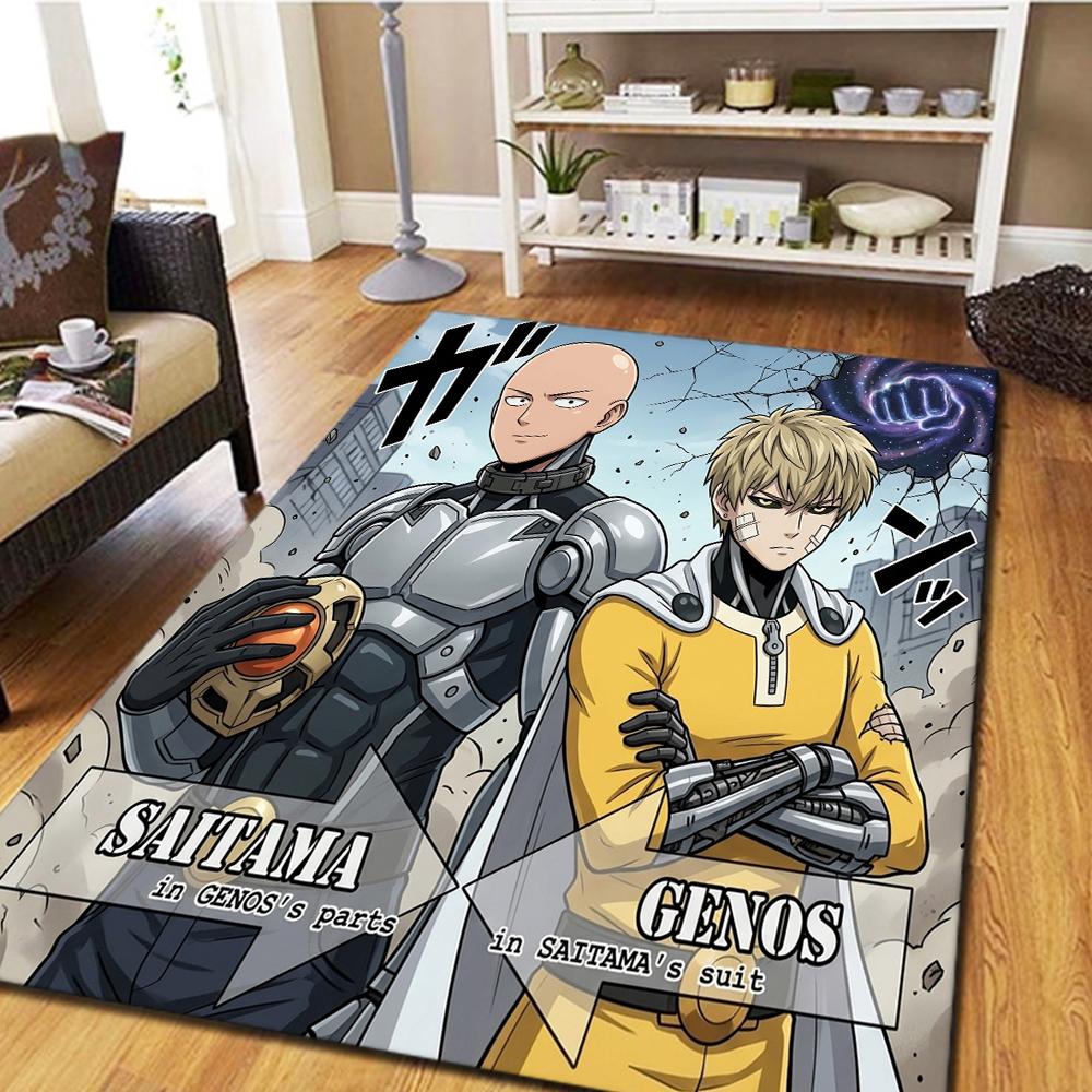 Tappeto per Soggiorno e Tappeto per Camera da Letto One-Punch Man, Tappetino Cool per Film e Tappetino Gioco per Pavimento - HE44