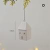 Ceramic Crafts Christmas Ceramic House Pendant Painting Pendant Ornament  Merry Christmas Party