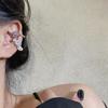 Elegant Zirconia Pearl Asymmetrical Ear Cuff - No Piercing Required. Light Luxury Fashion Earrings for Women.