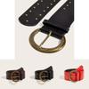 Punk Rock Chain Buckle Belt With Faux Leather Material For Trendy Streetwear