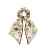 Printed Hairband for Braiding Hair, Hair Tie At The Back of The Head, Ponytail At The Top, Large Intestine-shaped Hair Ring with A Bow Accessory