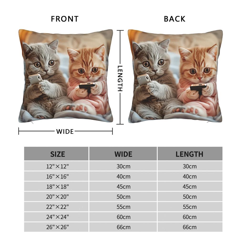 Christmas Kittens (7) Pillow Case  Soft Pillow Cover For Couch Sofa Bedroom Fashion Pillowcases