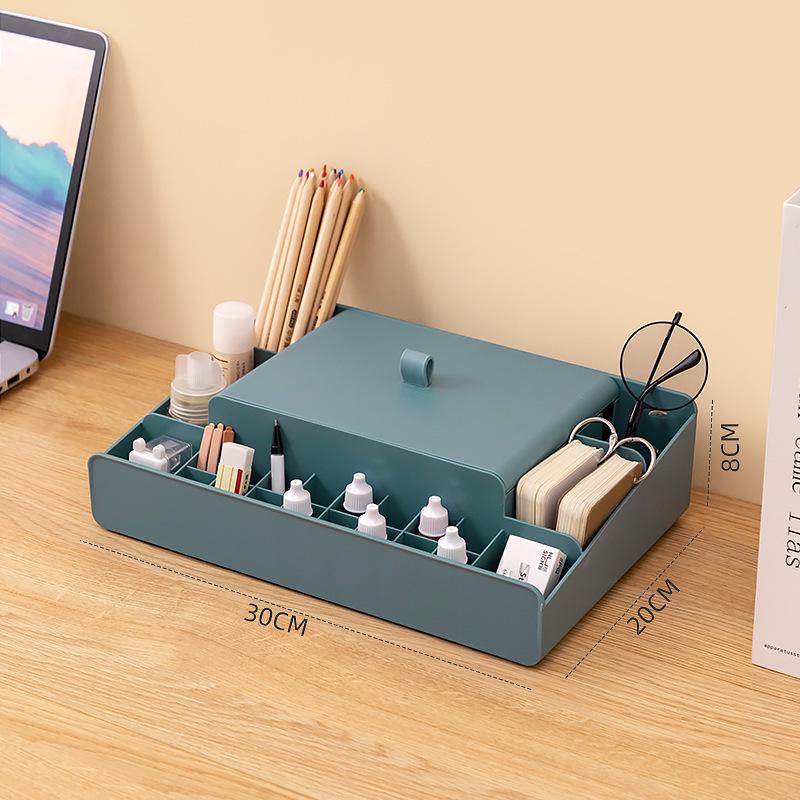 

Clear Japanese Lipstick and Stationery Organizer Drawer Box Stackable